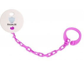 Attache-sucette Racing 92 couleur Rose fuschia