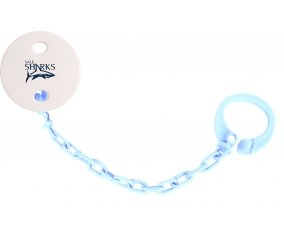 Attache-tétine Sale Sharks couleur Bleu ciel