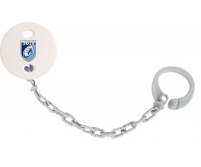 Attache-sucette Cardiff Blues couleur Grise