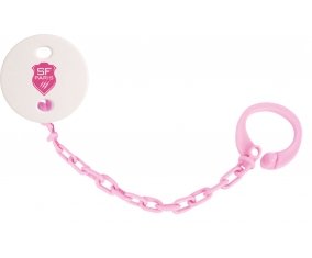 Attache-tetine Stade Français couleur Rose clair