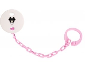 Attache-sucette CA Brive Corrèze couleur Rose clair