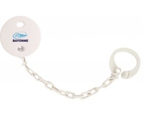 Attache-sucette Aviron Bayonnais Rugby couleur Blanc