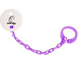 Attache-tétine Bucarest Wolves couleur Violet