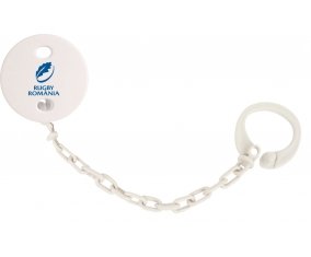 Attache-tetine Romania Rugby XV couleur Blanc
