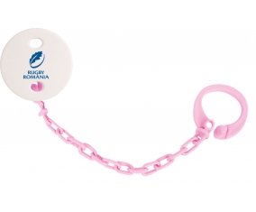 Attache-tetine Romania Rugby XV couleur Rose clair