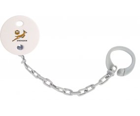 Attache-sucette South Africa Rugby XV couleur Grise