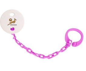 Attache-sucette South Africa Rugby XV couleur Rose fuschia