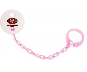 Attache-tétine San Francisco 49ers couleur Rose clair