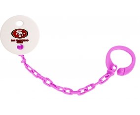 Attache-tétine San Francisco 49ers couleur Rose fuschia