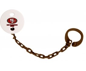 Attache-tétine San Francisco 49ers couleur Marron