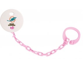 Attache-tétine Miami Dolphins couleur Rose clair