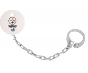 Attache-tétine Pittsburgh Steelers couleur Grise