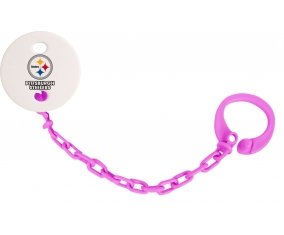 Attache-tétine Pittsburgh Steelers couleur Rose fuschia