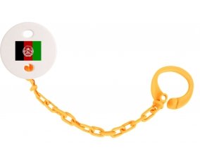 Attache-sucette Drapeau Afghanistan couleur Orange