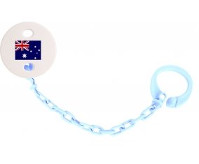 Attache-tétine Drapeau Australie couleur Bleu ciel