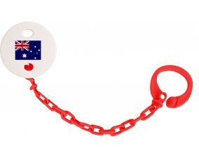 Attache-tétine Drapeau Australie couleur Rouge