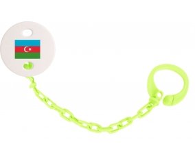 Attache-sucette Drapeau Azerbaïdjan couleur Verte