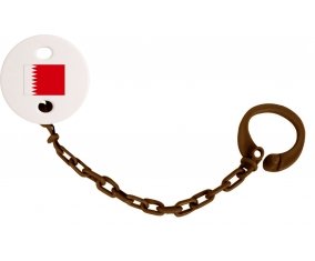 Attache-tetine Drapeau Bahreïn couleur Marron