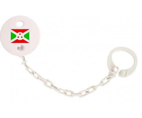Attache-sucette Drapeau Burundi couleur Blanc