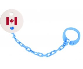 Attache-tétine Drapeau Canada couleur Bleu turquoise