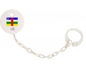 Attache-sucette Drapeau République centrafricaine couleur Blanc