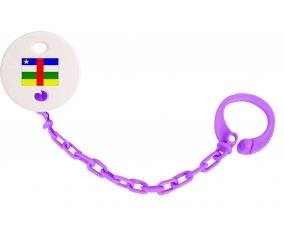 Attache-sucette Drapeau République centrafricaine couleur Violet