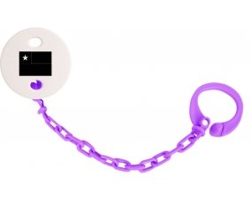 Attache-tetine Drapeau Chili couleur Violet