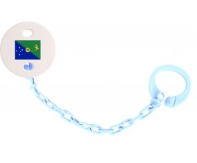 Attache-tétine Drapeau L'île de noël couleur Bleu ciel