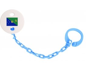 Attache-tétine Drapeau L'île de noël couleur Bleu turquoise
