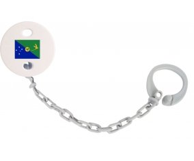 Attache-tétine Drapeau L'île de noël couleur Grise
