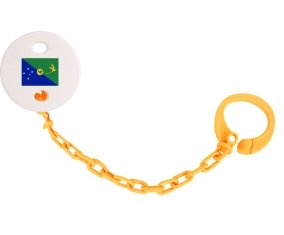 Attache-tétine Drapeau L'île de noël couleur Orange