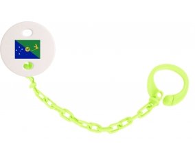 Attache-tétine Drapeau L'île de noël couleur Verte