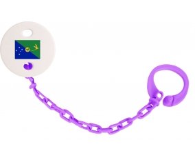 Attache-tétine Drapeau L'île de noël couleur Violet