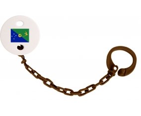 Attache-tétine Drapeau L'île de noël couleur Marron