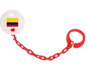 Attache-sucette Drapeau Colombie couleur Rouge