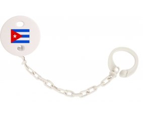 Attache-sucette Drapeau Cuba couleur Blanc