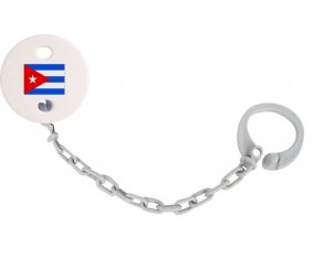 Attache-sucette Drapeau Cuba couleur Grise