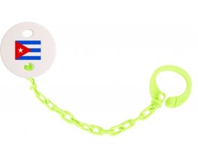 Attache-sucette Drapeau Cuba couleur Verte
