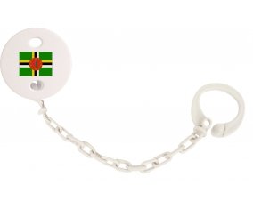 Attache-tétine Drapeau Dominique couleur Blanc