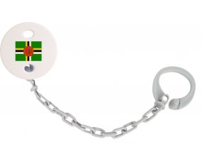 Attache-tétine Drapeau Dominique couleur Grise