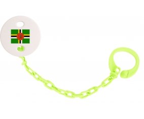 Attache-tétine Drapeau Dominique couleur Verte