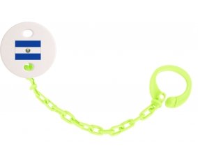 Attache-tetine Drapeau Le Salvador couleur Verte