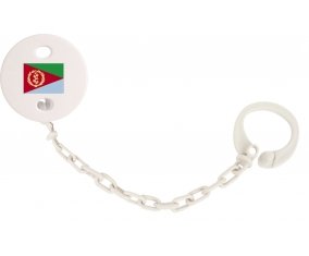 Attache-tetine Drapeau Érythrée couleur Blanc