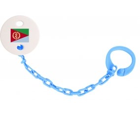 Attache-tetine Drapeau Érythrée couleur Bleu turquoise