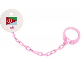 Attache-tetine Drapeau Érythrée couleur Rose clair