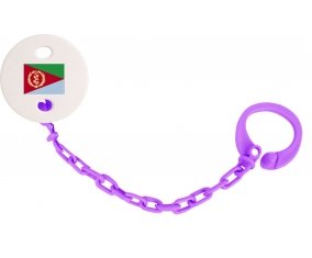 Attache-tetine Drapeau Érythrée couleur Violet