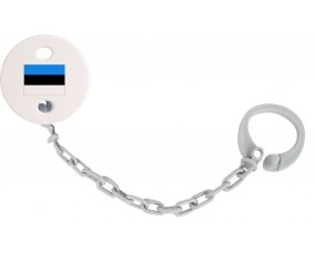 Attache-sucette Drapeau Estonie couleur Grise