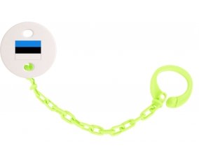 Attache-sucette Drapeau Estonie couleur Verte