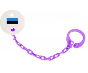 Attache-sucette Drapeau Estonie couleur Violet