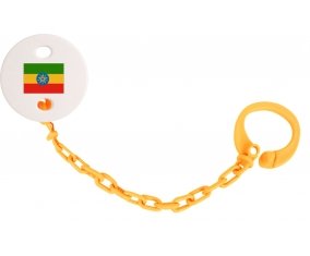 Attache-tétine Drapeau Ethiopie couleur Orange